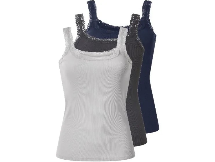 Set van 3 geribde dames tops