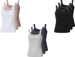 Set van 3 geribde dames tops