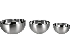 Set van 3 RVS schalen