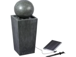 Tuinfontein met LED's en zonnepaneel