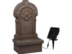 Tuinfontein met LED's en zonnepaneel