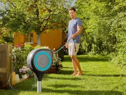 Tuinslangbox RollUp M grijs/blauw