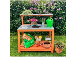 Tuintafel met verzinkte werktafel