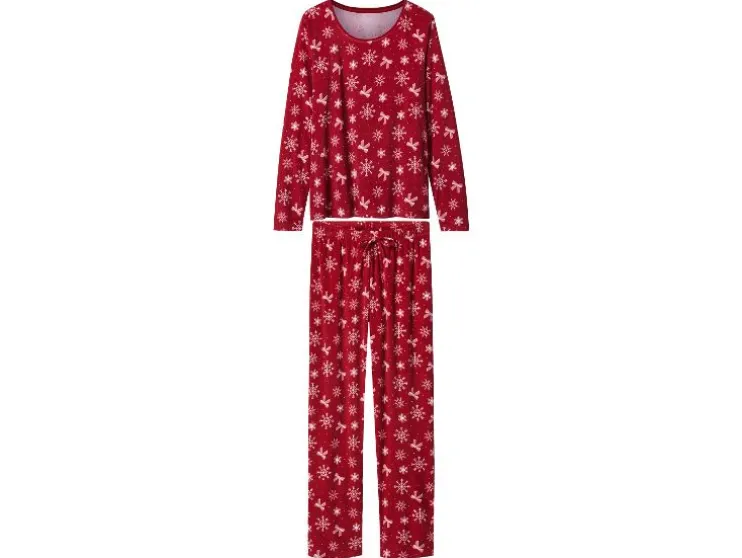 Velours dames kerstpyjama