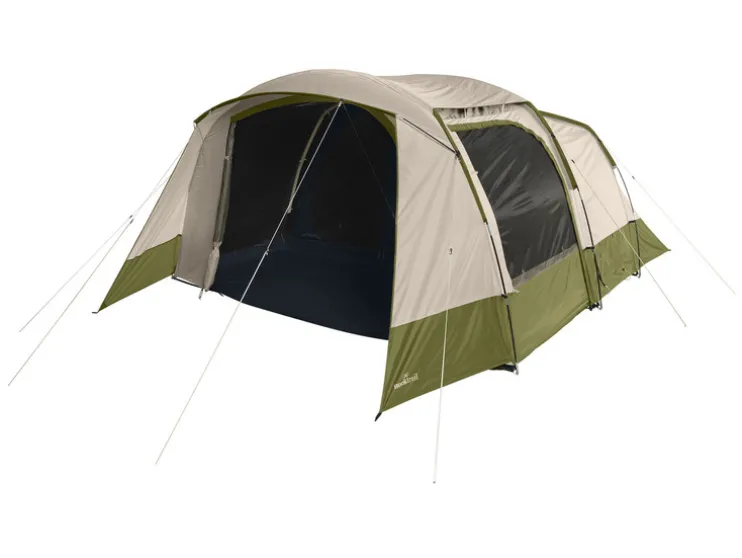 Verduisterde familie kampeertent