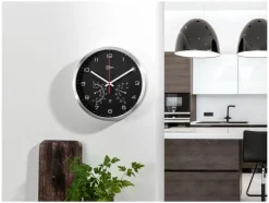 Wandklok met thermometer en hygrometer