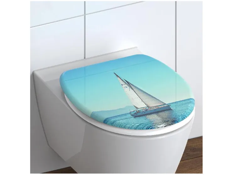 WC zitting duroplast, met soft-close-mechanisme