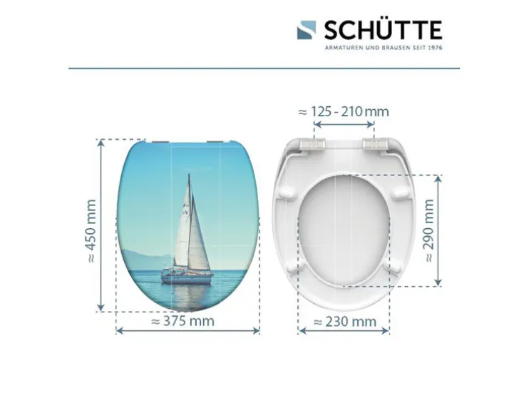 WC zitting duroplast, met soft-close-mechanisme
