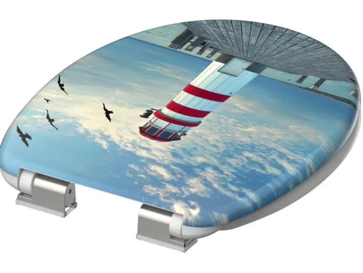 WC zitting duroplast, met soft-close-mechanisme