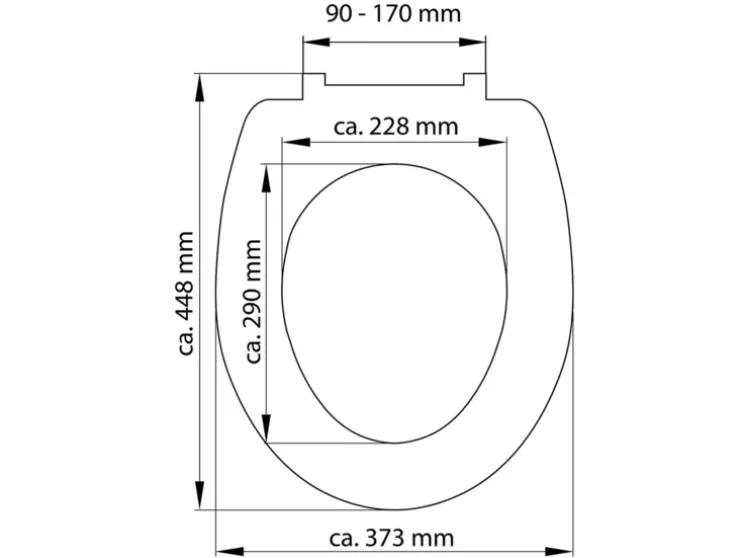 WC zitting duroplast, met soft-close-mechanisme