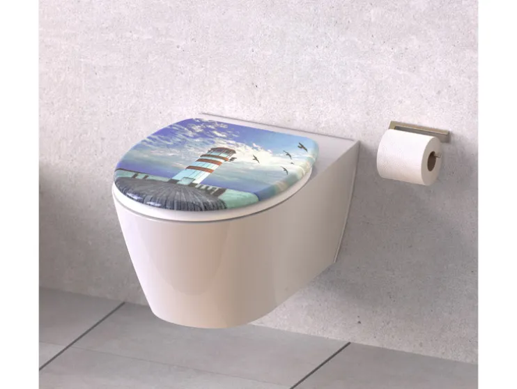 WC zitting duroplast, met soft-close-mechanisme