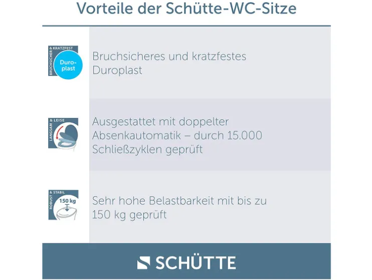 WC zitting duroplast, met soft-close-mechanisme