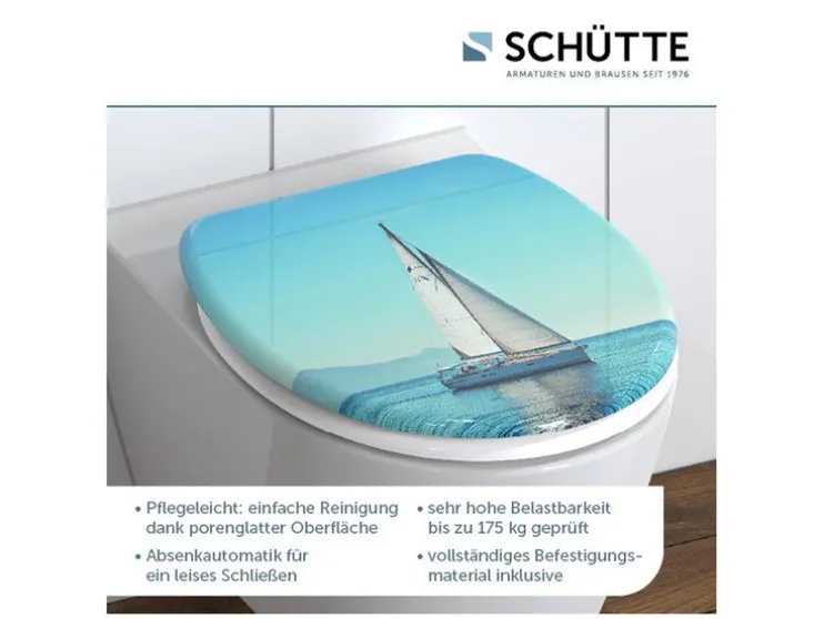 WC zitting duroplast, met soft-close-mechanisme