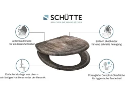 WC zitting duroplast, met soft-close-mechanisme