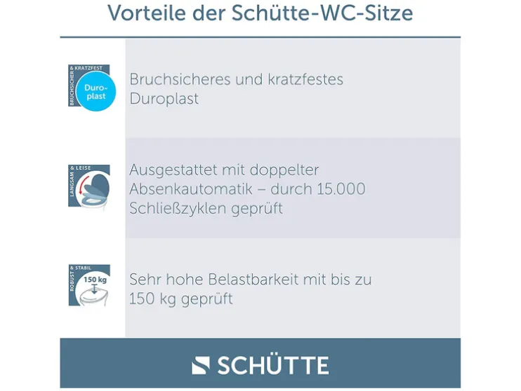 WC zitting duroplast, met soft-close-mechanisme