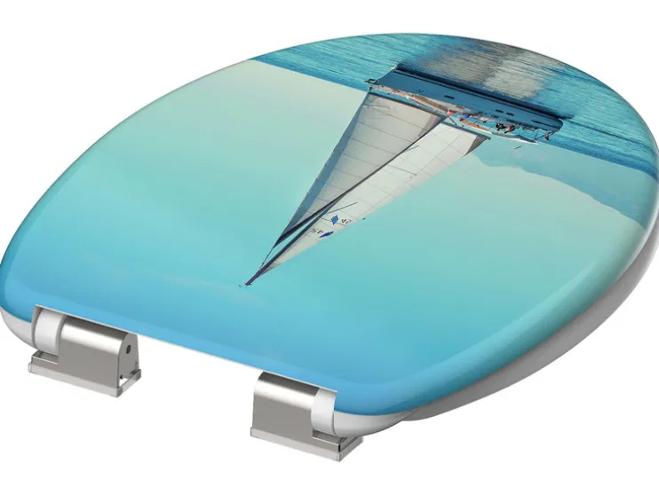 WC zitting duroplast, met soft-close-mechanisme