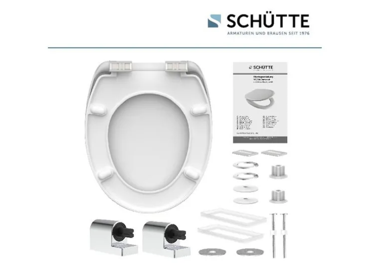 WC zitting duroplast, met soft-close-mechanisme