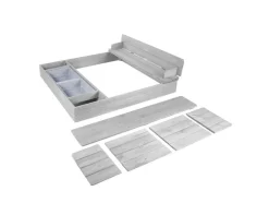 Zandbak met opklapbare zitbank