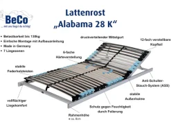 7-zones lattenbodem Alabama 28
