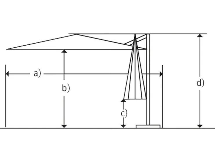 Zweefparasol Rhodos Junior 300 cm