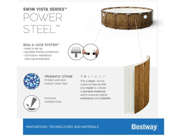 Zwembad Power Steel Swim Vista Ø 488 x 122 cm